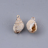 Electroplate Spiral Shell Pendants X-SSHEL-S261-10-2