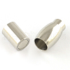Tarnish Resistant Smooth Surface 316 Surgical Stainless Steel Magnetic Clasps with Glue-in Ends STAS-R074-20-2