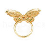Cubic Zirconia Butterfly Open Cuff Rings RJEW-N037-016-03LG-2