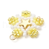 Glass Seed Beaded Star Pendants PALLOY-MZ00641-02-4