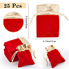 Beebeecraft Rectangle Velvet Jewelry Pouches Bags TP-BBC0001-09A-01-2