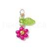 12Pcs Seed Beads Beaded Charms PALLOY-MZ00281-3