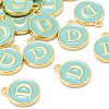 Golden Plated Alloy Enamel Charms X-ENAM-S118-05D-4