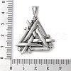 304 Stainless Steel Pendants STAS-M113-02AS-3