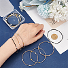 BENECREAT 12 Strands 3 Colors Spring Bracelets TWIR-BC0001-55-3