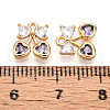 Brass Micro Pave Cubic Zirconia Charms KK-N261-94C-G-3