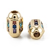Brass Micro Pave Cubic Zirconia Beadsong-Lasting Plated ZIRC-P089-24A-G01-3