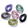 Opaque Spray Painted Acrylic Linking Rings OACR-S036-001B-I-1-1