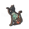 Wood Carved Cat Display Decorations PW-WGB8703-01-3