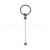 Iron Bar Beadable Keychain Clasps AJEW-R004-02B-1