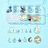 DIY Alloy Enamel & Acrylic & Polycotton Tassel Dangle Earrings Making Kits DIY-FS0001-21B-7