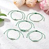 5Pcs 5 Styles Natural Green Aventurine Braided Bead Bracelets BJEW-JB11681-04-3