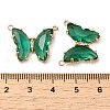Brass Pave Faceted Glass Connector Charms FIND-Z020-03T-3