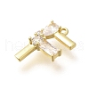 Brass Micro Pave Cubic Zirconia Pendants KK-M310-01G-06-2