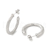 Non-Tarnish 304 Stainless Steel Ring Stud Earrings EJEW-G364-05P-2