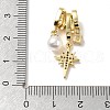 Brass Micro Pave Cubic Zirconia Pendants KK-D383-02G-02-3