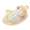 Seed Beads Beaded Charms PALLOY-MZ00318-01-3