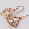 Exquisite Tin Alloy Czech Rhinestone Heart Dangle Earrings For Women EJEW-BB13401-4