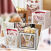 Square Paper Gift Tote Bags with Plastic Visible Window ABAG-WH0051-10C-6