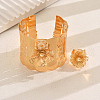 Iron Flower Cuff Bangles & Rings Sets for Women's Parties KD1109-1