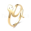 Ion Plating(IP) 304 Stainless Steel Snake Adjustable Ring for Women RJEW-I097-06G-1