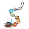 Flat Round Chakra Hanging Ornament AJEW-I059-04B-1
