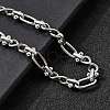 304 Stainless Steel Oval & Infinity Link Chain Bracelets for Women BJEW-K226-14A-P-3