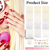 Olycraft 13 Sheets 13 Style 3D Bronzing/Laser Heart Pattern Nail Art Sticker DIY-OC0010-90-2