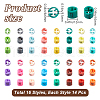 CRASPIRE 224Pcs 16 Colors Plastic Trouser Hanger Size Markers KY-CP0001-12-2