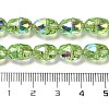 Electroplate Glass Beads Strands EGLA-D030-04F-4