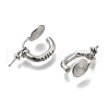 Brass with Cubic Zirconia Ear Cuff Findings KK-Q048-22P-2