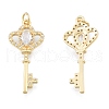 Brass Micro Pave Clear Cubic Zirconia Pendants KK-G431-26G-1