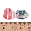 Transparent Electroplate Glass Beads EGLA-T025-06M-3