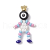 Baking Paint Glass Seed Beaded Human Pendants PALLOY-MZ00653-05-1