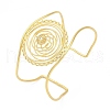 304 Stainless Steel Rhinestone Cuff Bangles for Women BJEW-M082-03G-3