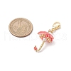 Umbrella Handmade Glass Seed Beaded & Acylic Pendant Decorations Sets HJEW-MZ00280-05-3