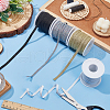 WADORN 24 Yards Flat Metallic Polyester Elastic Cord OCOR-WR0001-15C-4