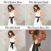 Satin Cloth Ribbon Wrap Around Chain Belt AJEW-WH0314-198E-6