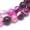 Natural Striped Agate/Banded Agate Beads Strands G-I254-03A-03-1
