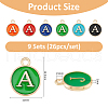 SUPERFINDINGS 9 Sets 9 Colors Zinc Alloy Charms ENAM-FH0001-79-2