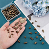   120Pcs 12 Styles Tibetan Style Alloy Tube Beads FIND-PH0020-80-3