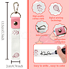PU Leather & Cotton Name Marker Keychain AJEW-WH0514-034-2