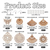  DIY Filigree Wood Dangle Earring Making Kit DIY-TA0009-68-3