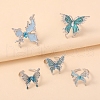 5Pcs 5 Styles Alloy Rhinestone Cuff Rings PW-WG077C5-01-2