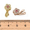 Rack Plating Brass Micro Pave Clear Cubic Zirconia Ice Pick Pinch Bails KK-K340-27-3