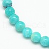 Grade AB Natural Gemstone Amazonite Round Beads Strands G-O017-6mm-08B-3