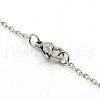 Non-Tarnish 304 Stainless Steel Cable Chain Necklaces NJEW-H433-1mm-03P-3