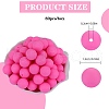 80Pcs Round Silicone Focal Beads SIL-SZ0001-24-34-2