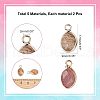  Natural Gemstone Pendants G-NB0002-12G-4