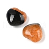 Mother's Day Gifts Natural Agate(Dyed & Heated) Heart Palm Stone G-Q021-04C-2